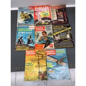 8 Vintage Popular Science and Popular Mechanics Books